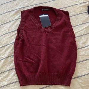 NWT wine red Marlena sweater vest